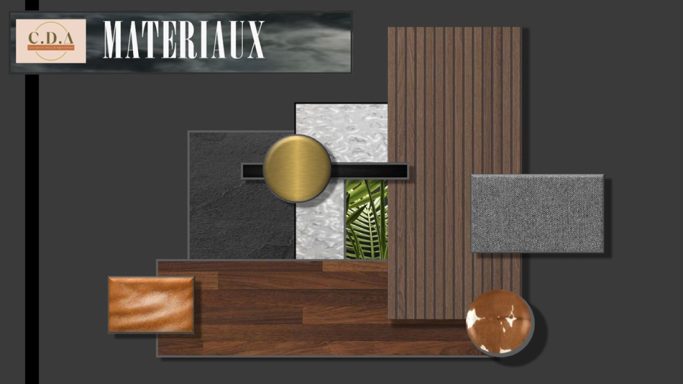 planche matériaux contemporain chic masculin